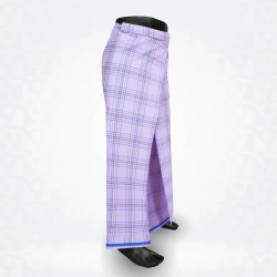 White Brown Blue Checked Cotton Lungi